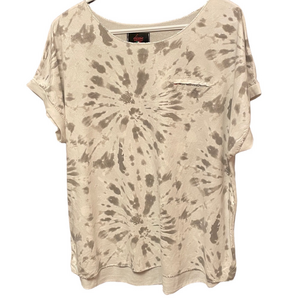 Women’s Elissia Made in Italy Tie Dye Pattern Short Sleeve Top Size Large
